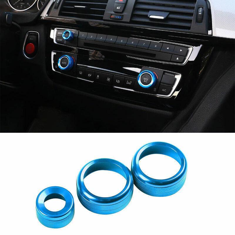 Console Volume Switch Ring for BMW 3 4 Series GT 2013-2019 Blue Aluminum Alloy
