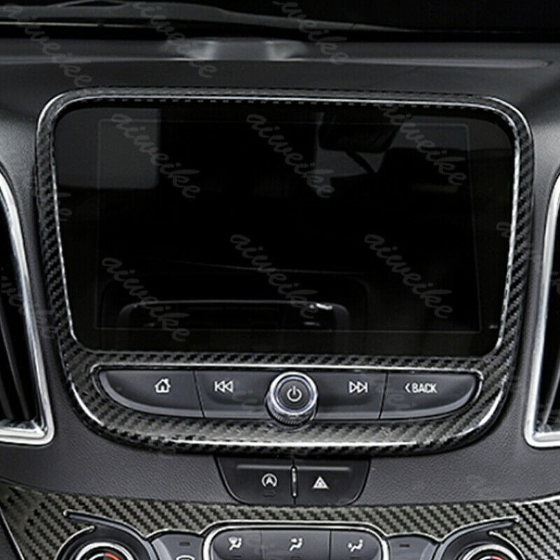 1P Carbon Fiber Central Console Navigation Frame Fit for Chevrolet Malibu 16-24