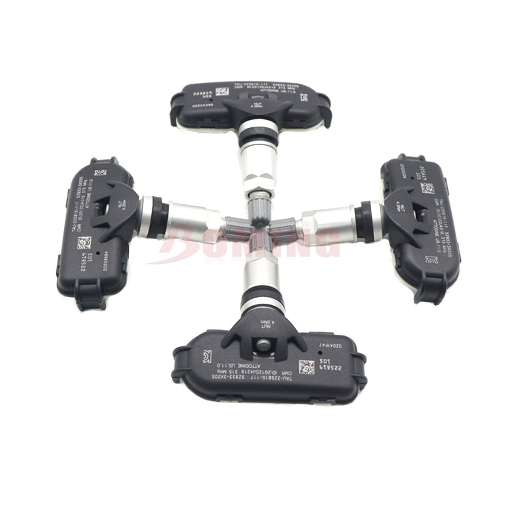 4PC TIRE PRESSURE SENSOR TPMS 52933-3X205 New For 2014-2018 for Kia Forte 315MHz