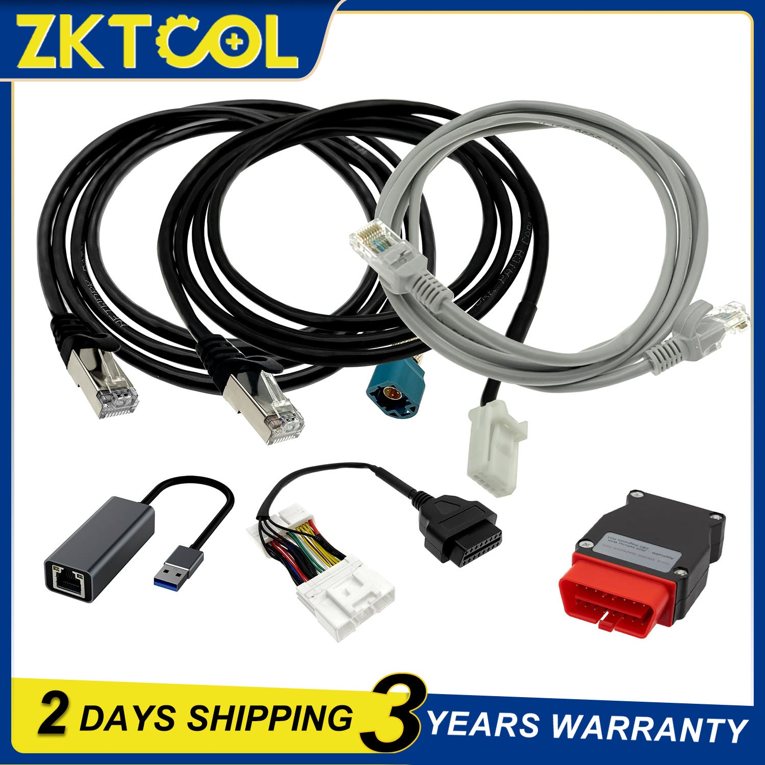 6PCS Diagnostic Programming Cable Adapter Tool set for Tesla Model 3/Y for Model S /X