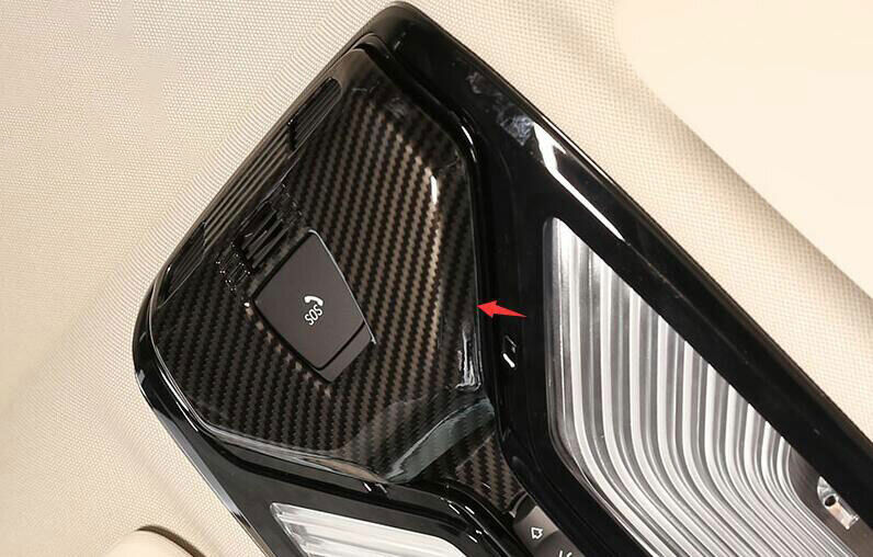 for BMW 5 Series 2018-23 ABS Carbon Fiber Front Reading Light Lamp Frame Trim 1P