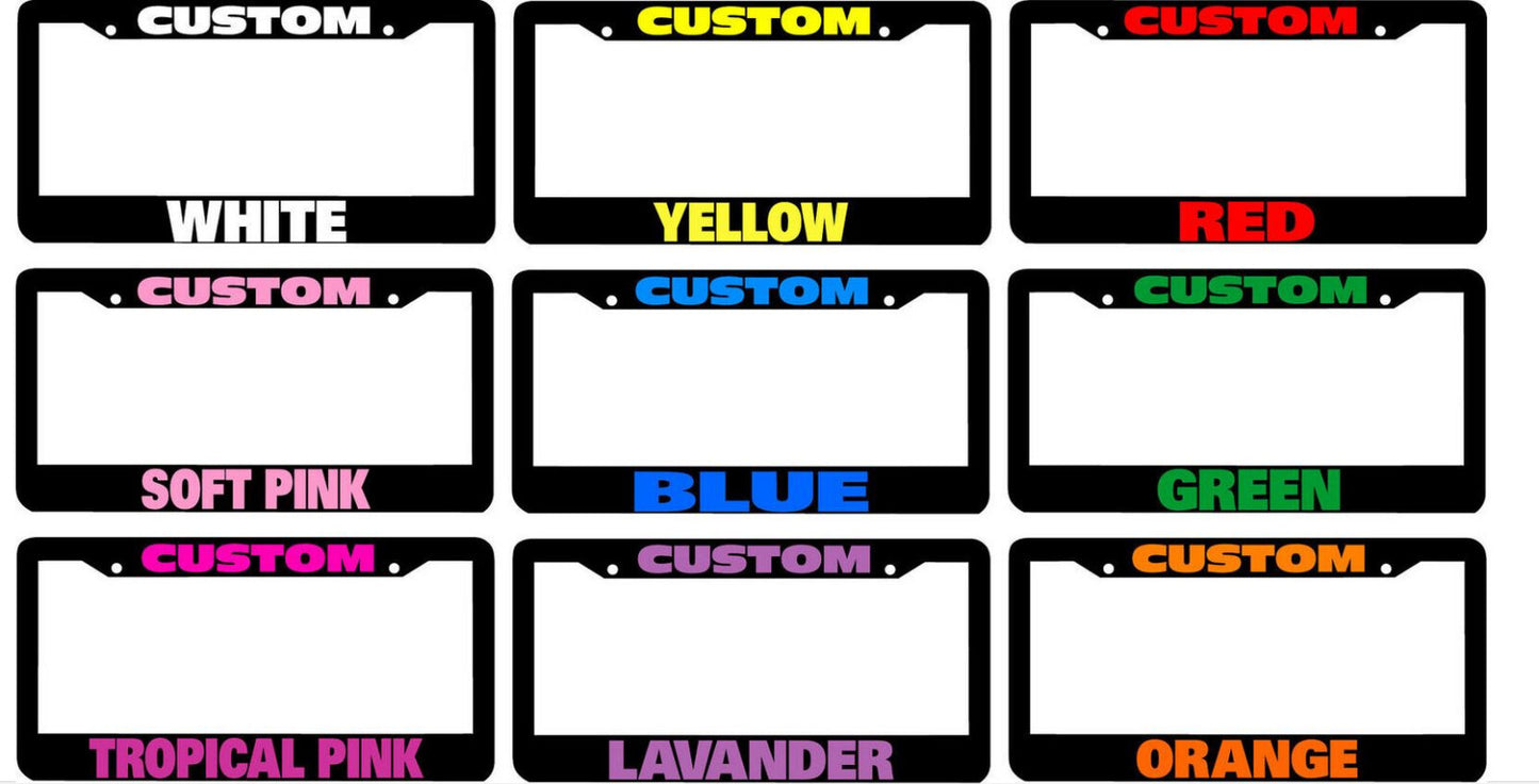 1 piece car license plate frame cover front cover rear boot 1 custom color  for ford