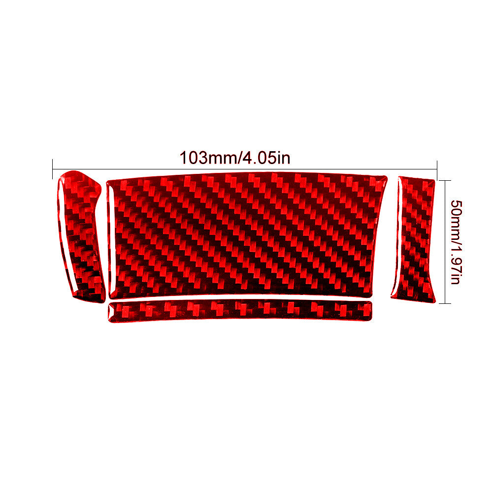 Red Carbon Fiber Steering Wheel Left Side Cover Trim for Infiniti G37 2010-2013