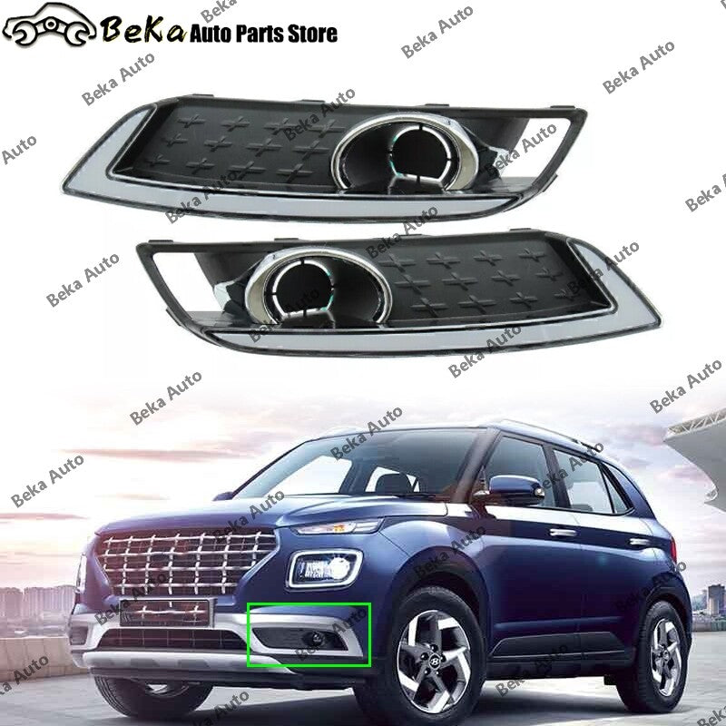 A pair of front bumper fog lights and daytime running lights suitable for the 2020 and 2021 for Hyundai Venue.