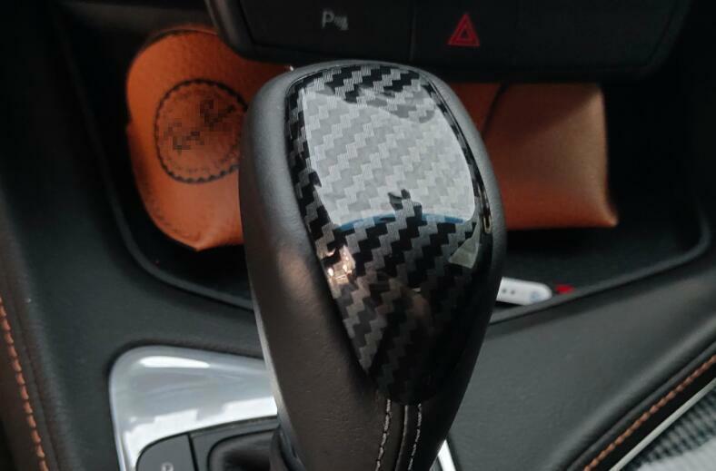 for Cadillac CT4 2020-24 ABS Carbon Fiber Console Gear Shift Knob Cover Trim 1P