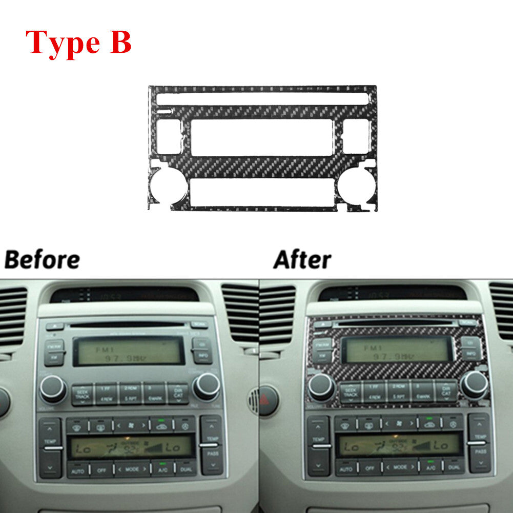 Carbon Fiber Radio With CD Player Type B Cover Trim for Hyundai Azera 2006-2011