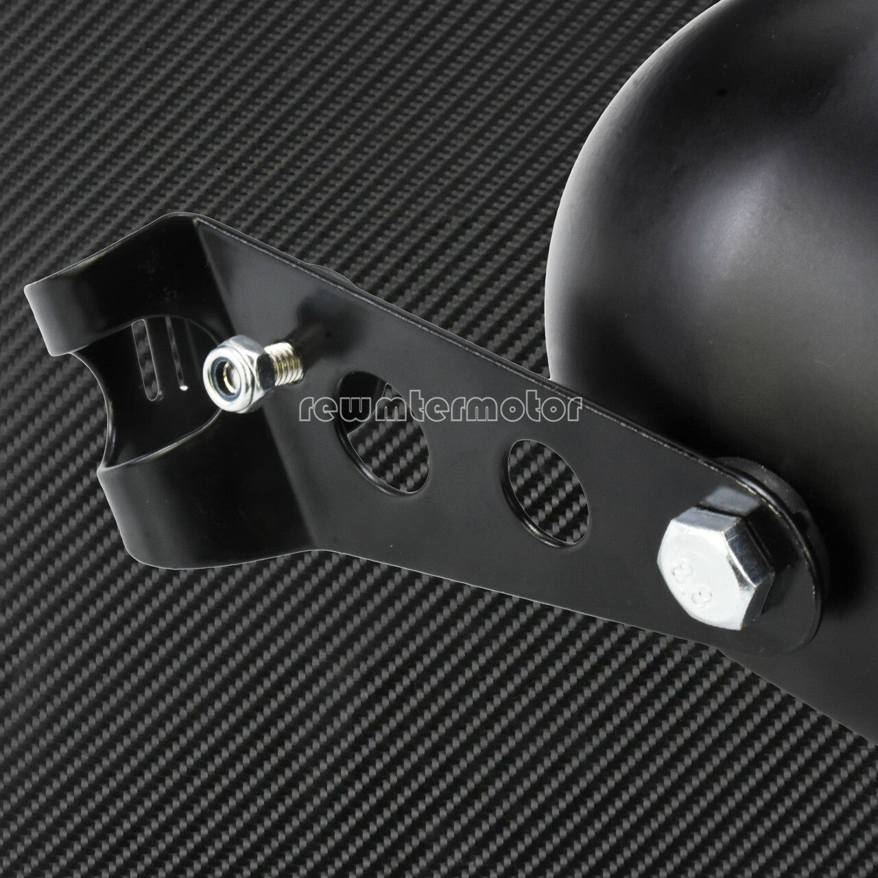Black Twin Headlight Motorcycle Double Dual Lamp Mount Street Fighter Universal