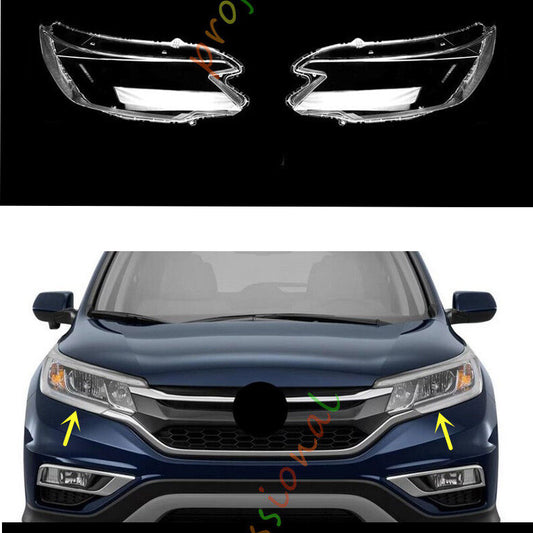 for Honda CR-V 2015-2016 Both Side Headlight Clear Lens Cover Replace + Sealant