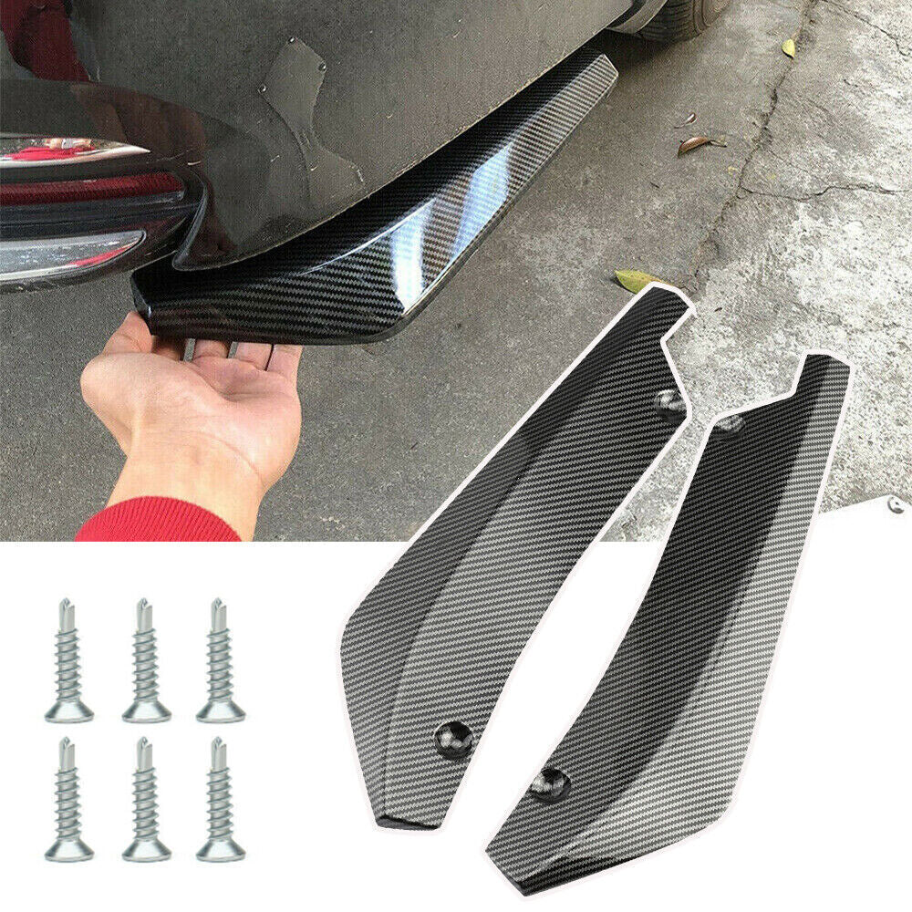 Carbon Fiber 2pcs for Porsche Accessories Rear Bumper Splitter Diffuser Canard