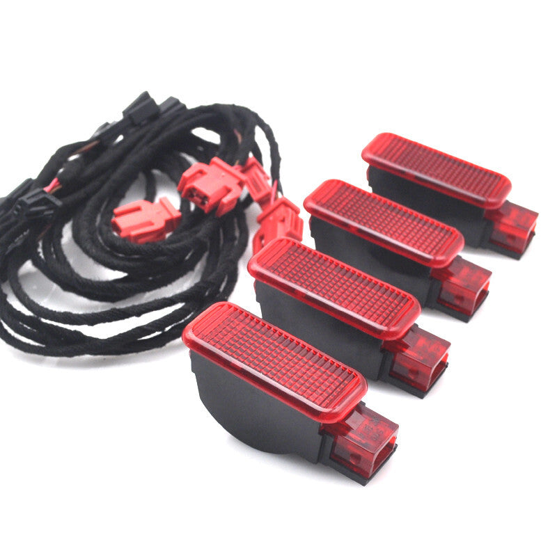 4x Red LED Door Courtesy Warning Light for Audi A3 A4 A5 A6 allroad Q3 Q5 Q7 Q8