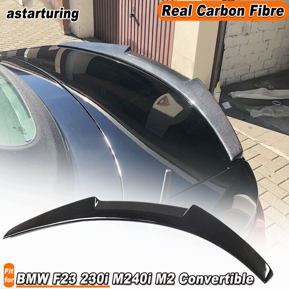 REAL CARBON Rear Spoiler Wing Fit for BMW F23 230i M240i M2 Convertible 2015-19