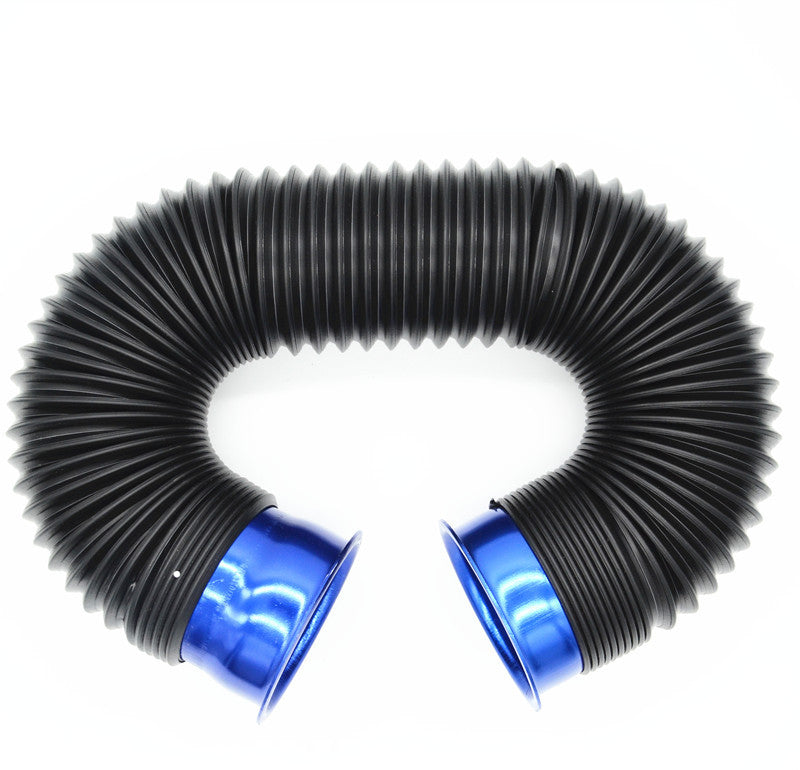 Blue Car 3 Adjustable Scalable Flexible Turbo Cold Air Intake Hose Pipe System