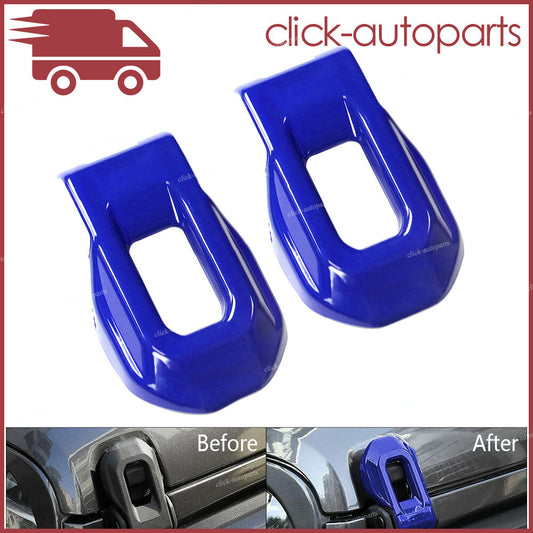 For 18-21 for Jeep for Wrangler Engine Hood Cover Side Lock Latch Buckle Cover Trim Blue
