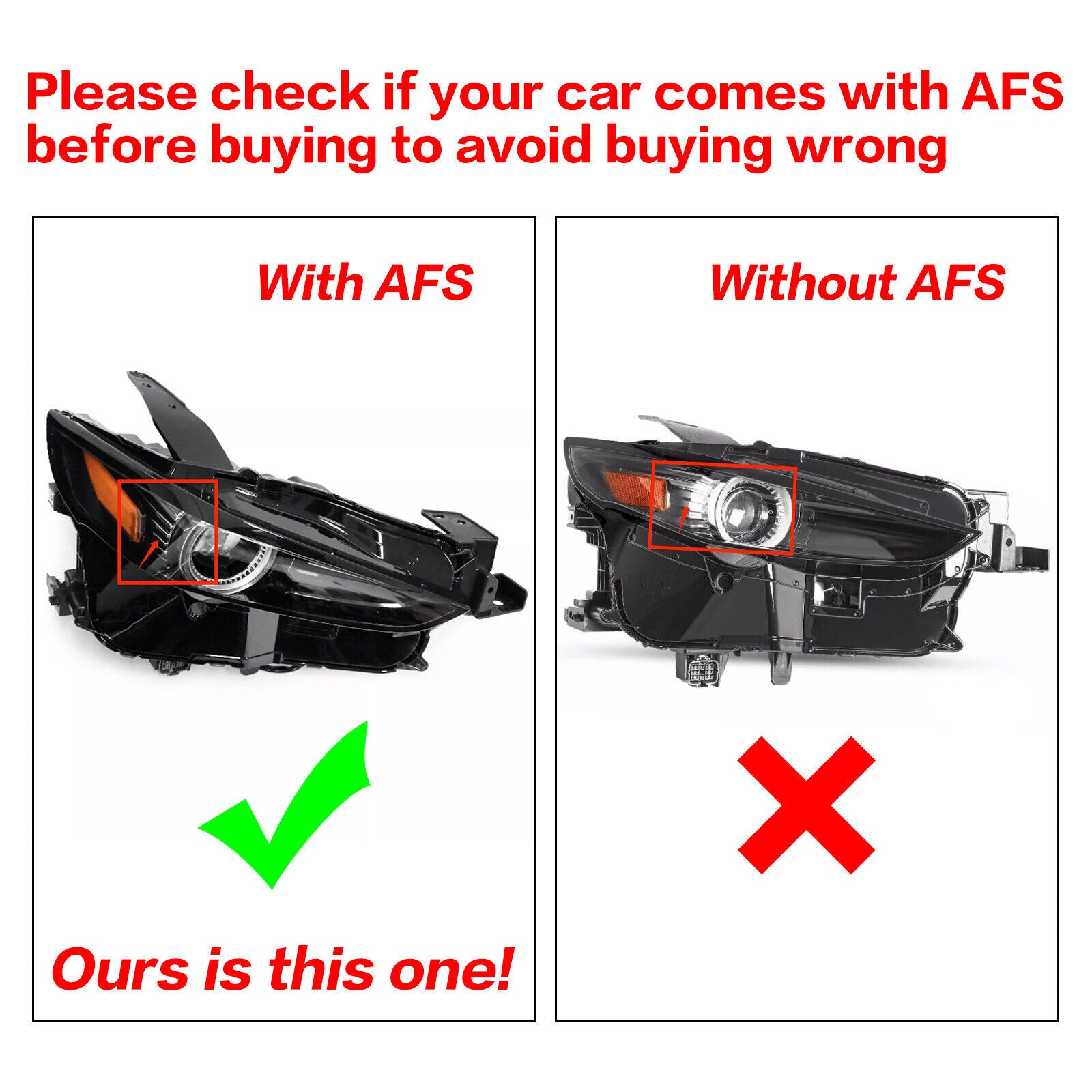Left Driver Right Passenger LED Headlight Assy w/AFS for MAZDA CX-30 2020-2025