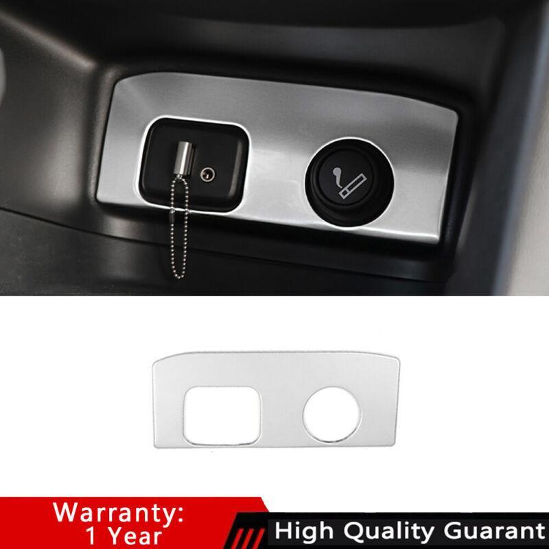 for Chevrolet Equinox 18-2021 Silver Titanium Console Cigarette Lighter Box Trim