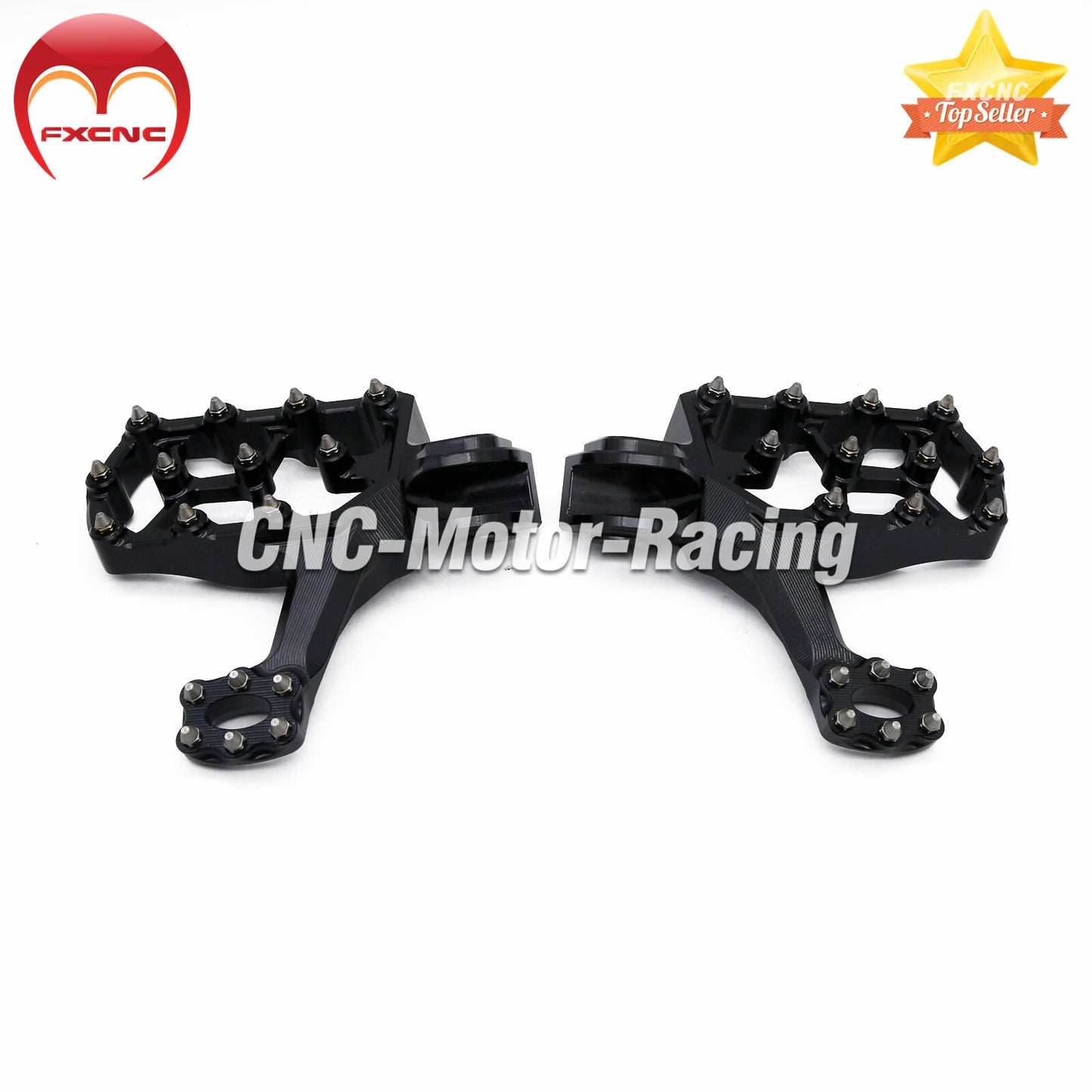 CNC extended foot spikes and foot pedals for KTM 65SX 2009-2018 and 85SX 2003-2017.