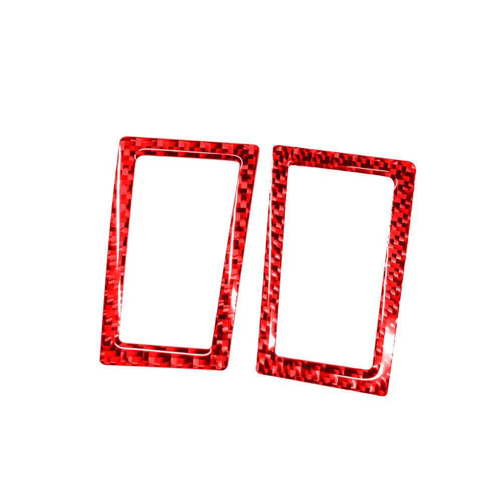 2Pcs Red Carbon Fiber Air Vent Outlet Cover Trim for Toyota for Corolla 2014-2018