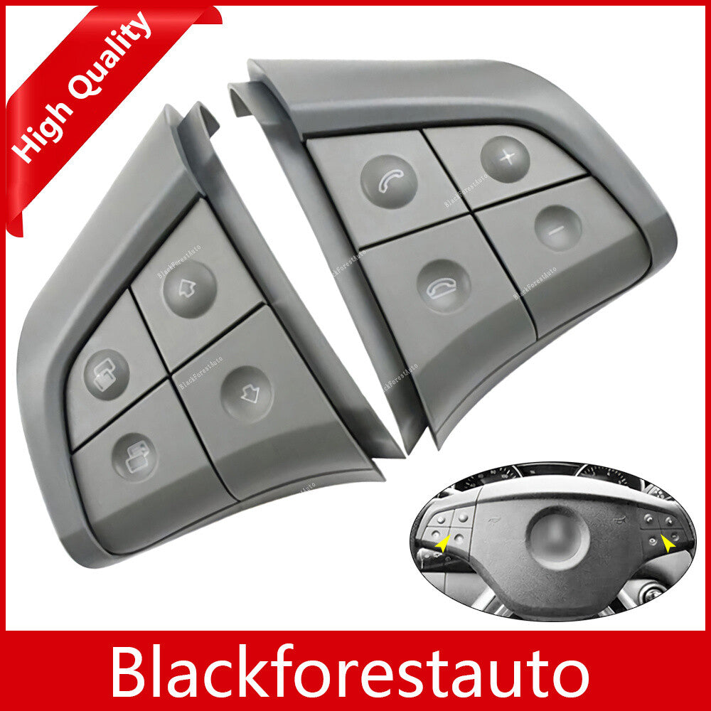Qty 2 Fit for Mercedes-Benz W164 W251 W245 Steering Wheel Switch 4 Button Gray