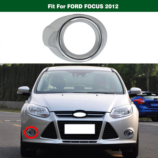 Chrome Front Fog Light Lamp Cover Trim Bezel Right Fit for Ford Focus 2012-2014