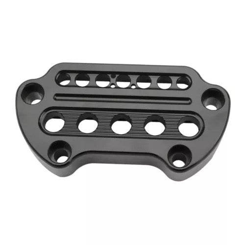 Black CNC Indicator Handlebar Top Clamp for Harley Sportster XL883 XL1200 Dyna