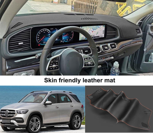 1X PU leather Dashboard Dash Mat Non-slip DashMat for Mercedes-Benz GLE 2020-23