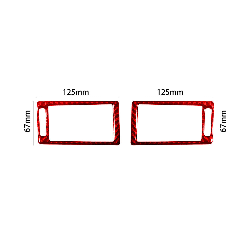 Red Carbon Fiber L & R Air Vent Trim for Land Rover Discovery Sport 2015-2019