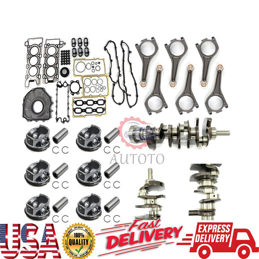 AJ126 Engine Overhaul Rebuild Kit - Connecting Rod Crankshaft for Jaguar Land US