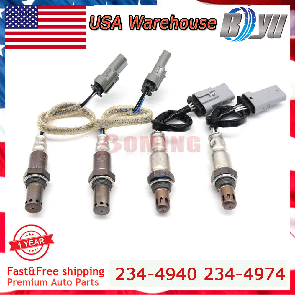 New 4X Oxygen O2 Sensor 234-4940 234-4974 For 2014-2017 for Chevrolet Silverado 1500