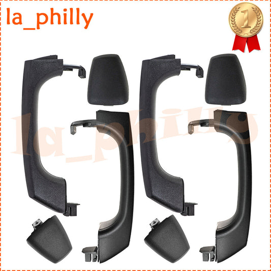 4 Front/Rear Exterior Outside Door HandleCap Black 15296932 for Hummer H3 06-10