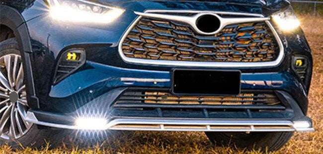 Glossy Black Front Bumper Lip Spoiler Grill protect Fits for Toyota Highlander 22-23