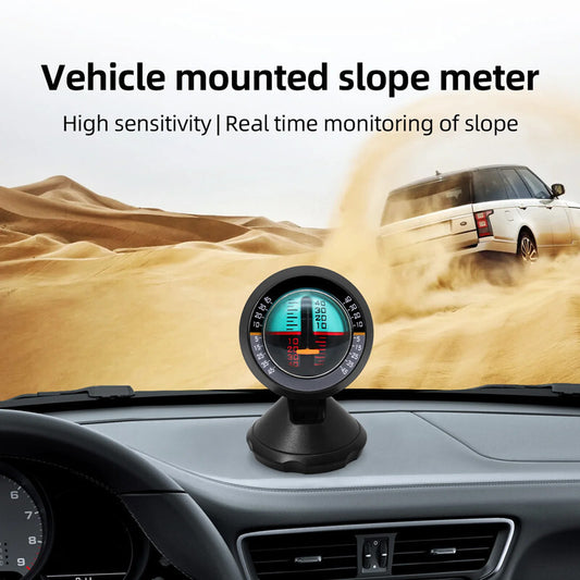 Car Inclinometer Slope Meter Multifunction Portable Compass Outdoor Measure Tool
