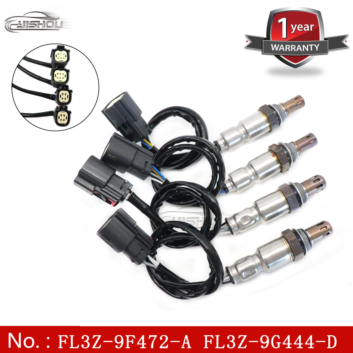 4 Oxygen sensors, front and rear, suitable for Ford F-150 2015-2017 5.0L. 234-5176 234-4968