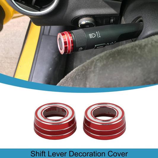 2PCS Shift Rod Lever Wiper Cover Trim Stickers for Chevrolet Camaro 2010-2015