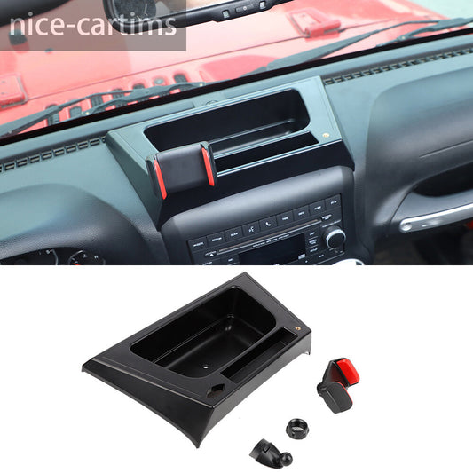 Car Dashboard Storage Box Mobile Phone Stand Holder for Jeep for Wrangler JK 2012-17
