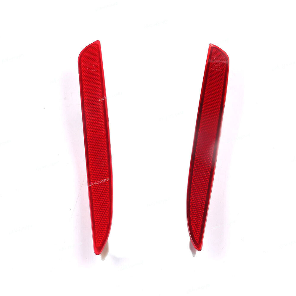 Pair Red Rear Bumper Reflector For 2008-2012 for Mazda 3 Left Right Side