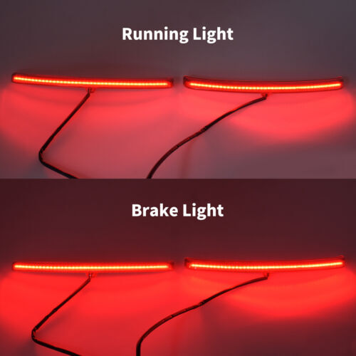 Red LED Fender Blades Brake Running Light Fit for Harley Trike Tri Glide 09-2023
