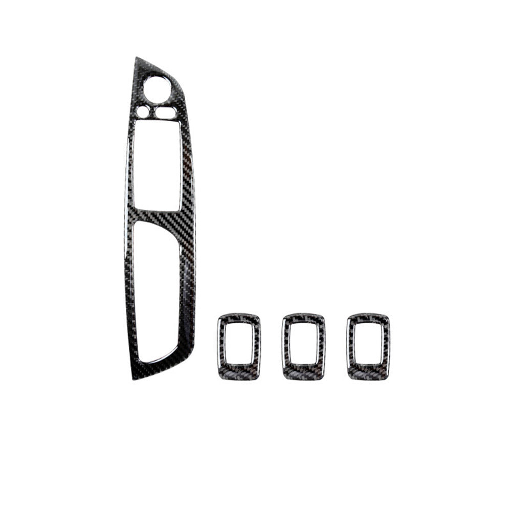 4Pcs Carbon Fiber Window Lift Control Cover Trim for BMW X5 E70 X6 E71 2008-2013