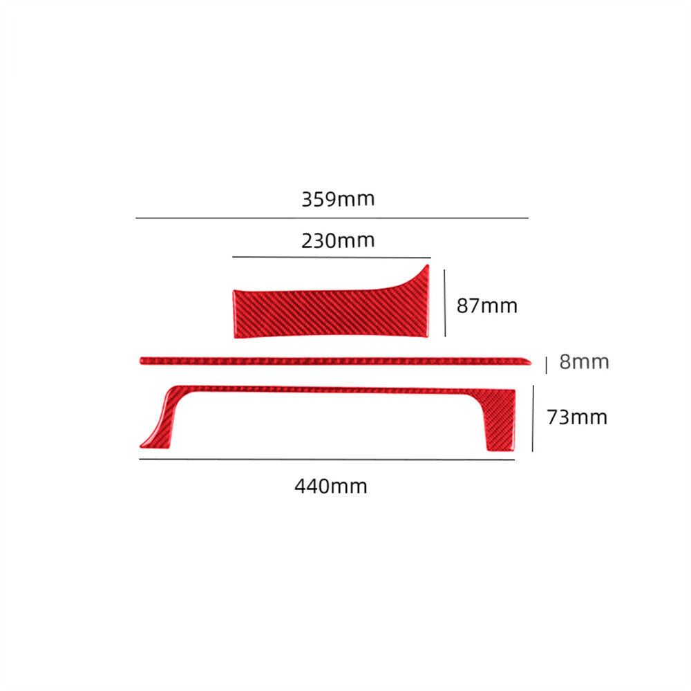 For Toyot@ FJ Cruiser 2007-21Red Carbon Fiber Central Gear Shift Side Panel Trim