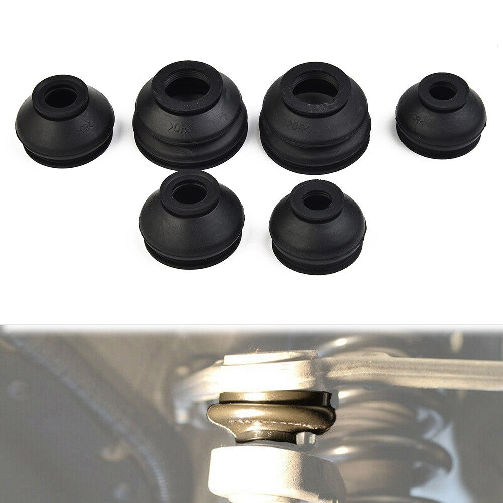 6 Pcs Rubber Tie Rod End Ball Joint Dust Boots Dust Cover Boot-Gaiters