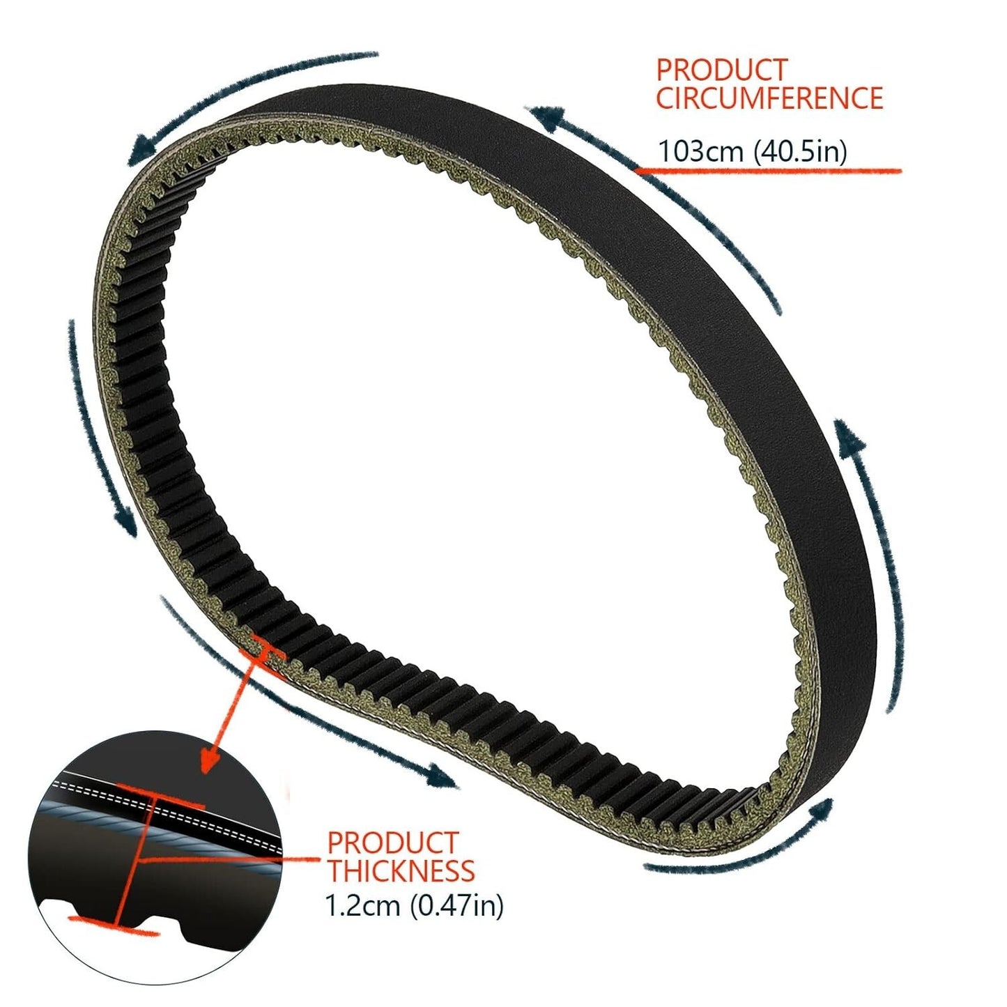 for Golf Cart Drive Belt for Yamaha G2,G8,G9,G11,G14,G16,G19,G20,G21,G22 4 Cycle