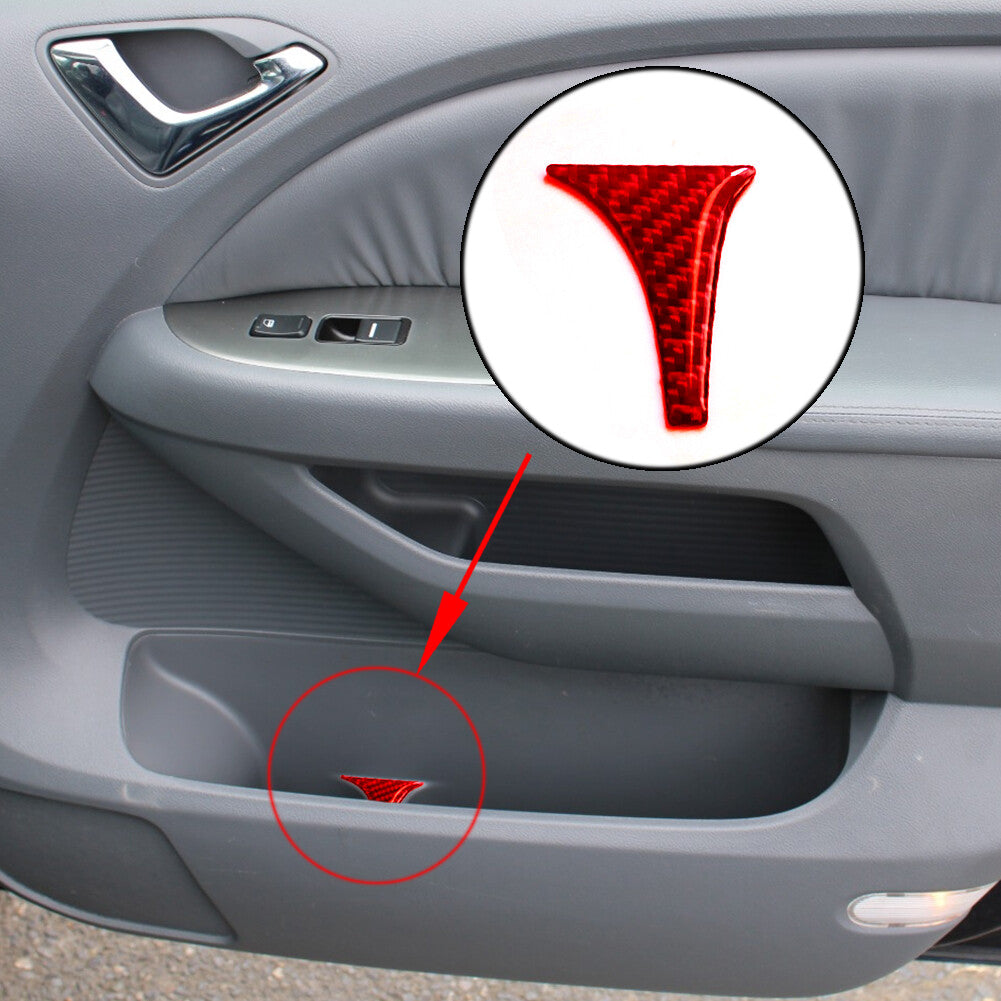 Red Carbon Fiber Door Accent Panel Trim Interior Cover for Honda Odyssey 2005-10