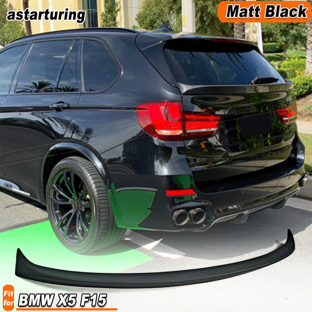 Fit for BMW X5 F15 2014-2018 Rear Middle Trunk Spoiler Window Wing Matte Black