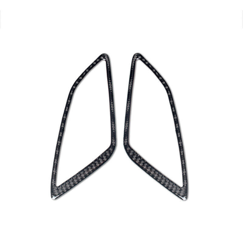 2Pcs Carbon Fiber Dashboard Air Vent Outlet Trim for Mazda 3 Axela 2014-2018