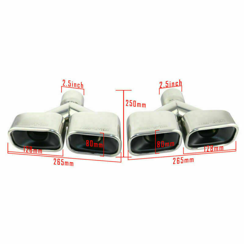 2.5'' AMG Dual Exhaust Tips for Mercedes-Benz C-Class W204 W203 W211 W214 2PCS