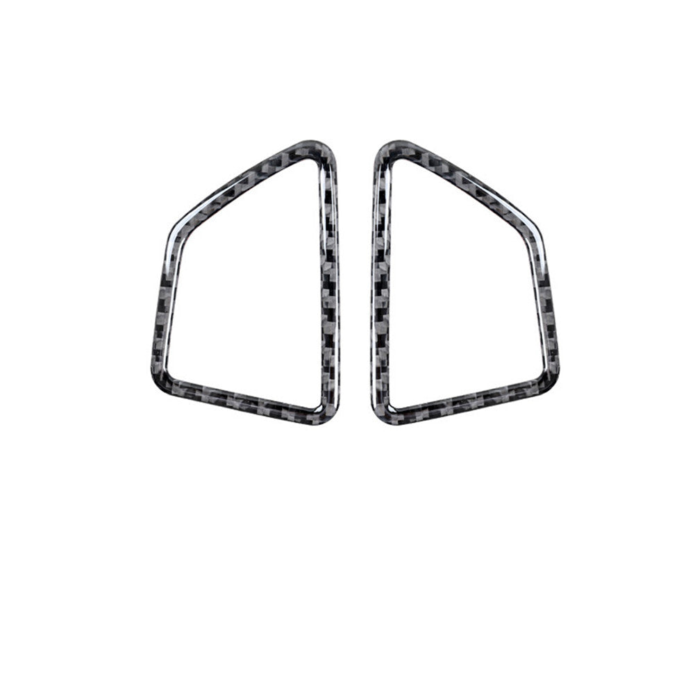 2Pcs Carbon Fiber Defogger Vent Frame Cover Trim for BMW X5 E70 X6 E71 2008-2013