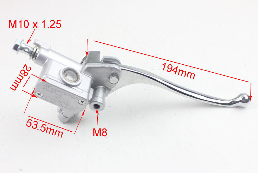 7/8 Right Brake Master Cylinder Lever GY6 50cc 125cc 250cc Pit Bike ATV Scooter
