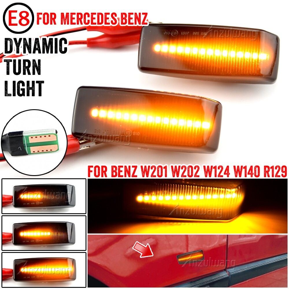 LED Sequential Dynamic Side Marker Turn Signal Light for Benz C-CLASS W202 03.19