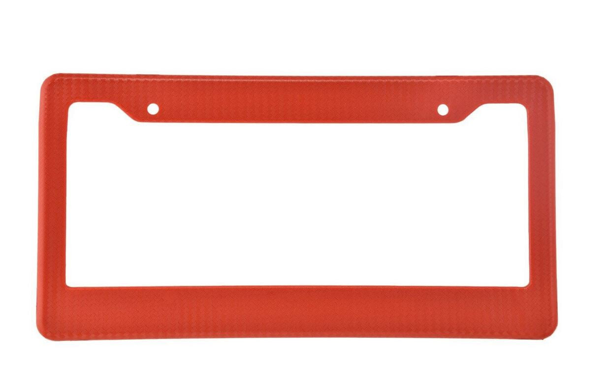 Car license plate frame cover cap trunk red carbon suitable for Dodge