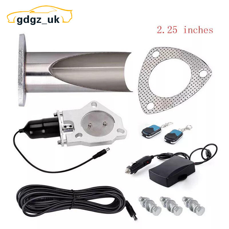 2.25 Electric Exhaust Control Valve Stainless Pipe Remote Control Kit