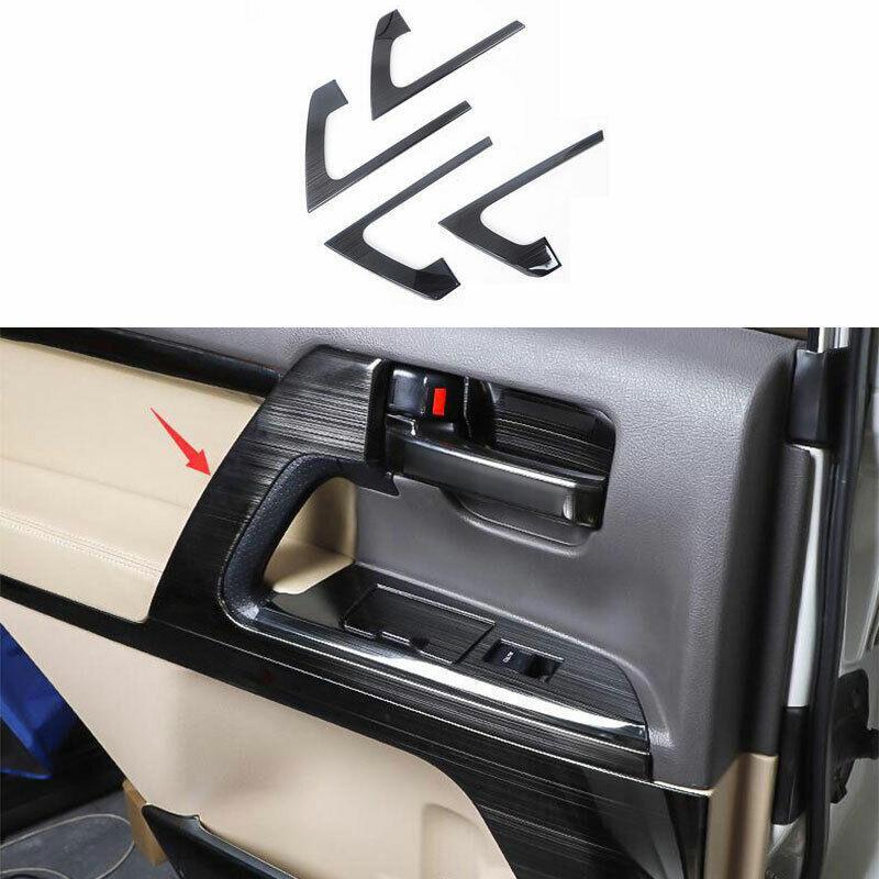 Black Titanium Inner Door Armrest Strip Trim for Toyota for Land Cruiser 2008-2021